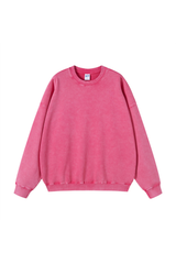 Heavyweight Crewneck Sweatshirt in Fuchsia – front product view