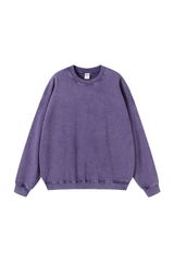 Heavyweight Crewneck Sweatshirt in Dark Purple – front product view