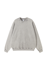 Heavyweight Crewneck Sweatshirt in Light Grey – front product view
