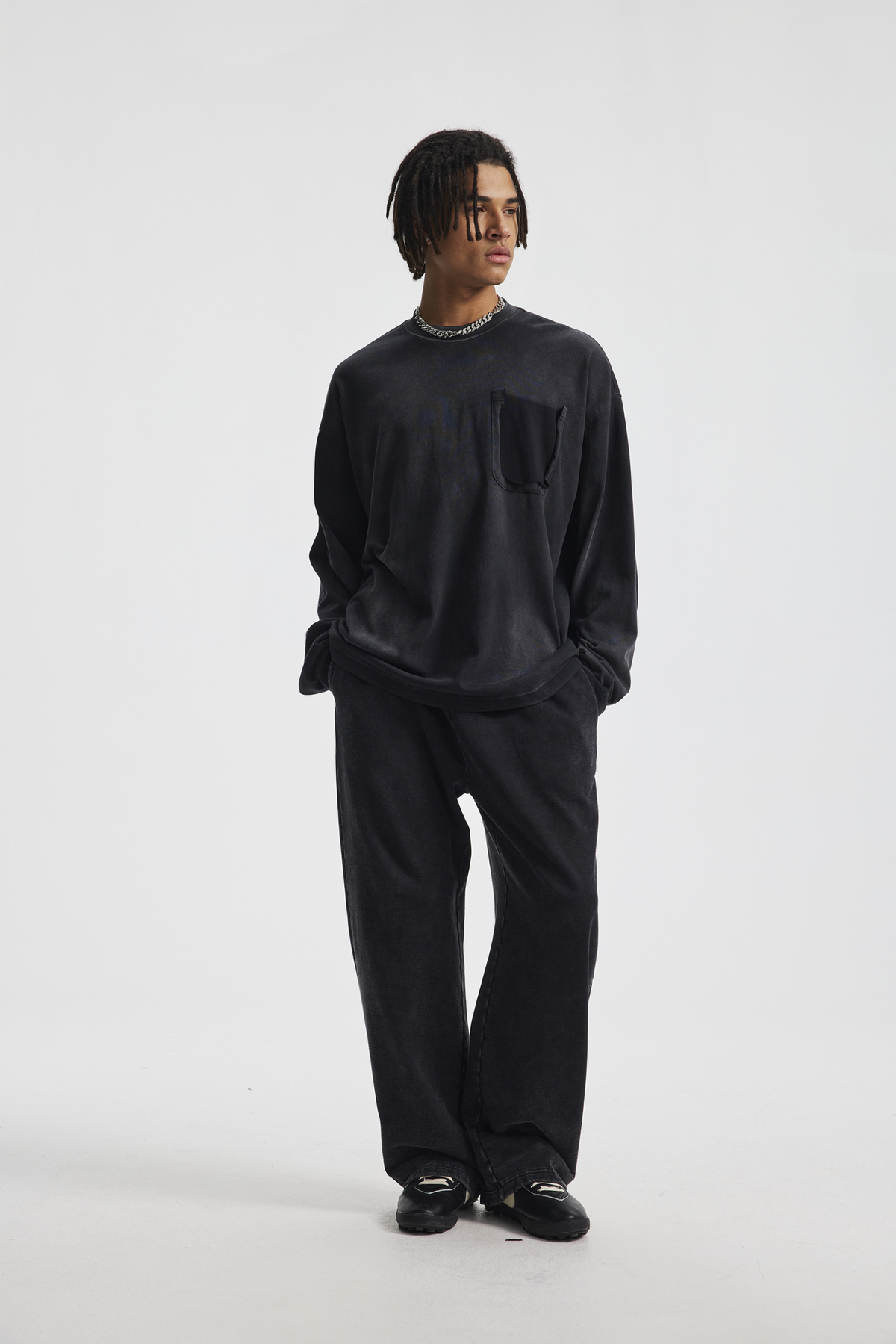 Faded Pocket Long-Sleeve T-Shirt – fit view