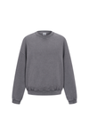Washed Mock-Neck Sweatshirt in Charcoal – front view