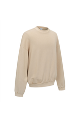 Washed Mock-Neck Sweatshirt in Stone – back view