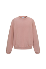 Washed Mock-Neck Sweatshirt in Dusty Pink – front view