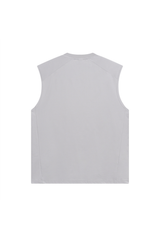 Quick Dry Raw-Edge Sleeveless T-Shirt