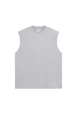 Quick Dry Raw-Edge Sleeveless T-Shirt
