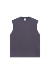 Quick Dry Raw-Edge Sleeveless T-Shirt