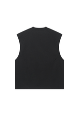 Panelled Oversized Sleeveless T-Shirt