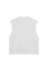 Panelled Oversized Sleeveless T-Shirt