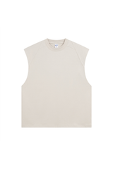 Panelled Oversized Sleeveless T-Shirt