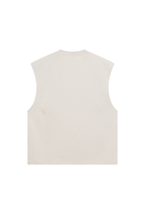 Panelled Oversized Sleeveless T-Shirt