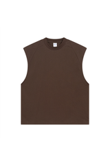 Panelled Oversized Sleeveless T-Shirt