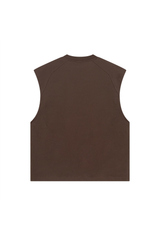 Panelled Oversized Sleeveless T-Shirt