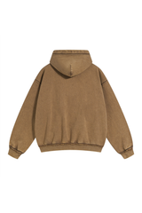 Raw Edge Two-Way Zip Hoodie