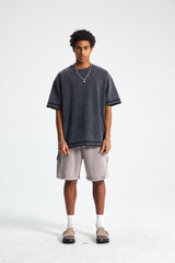 Panelled Sleeve & Hem T-Shirt