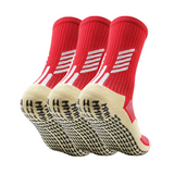 3 Pack Kids Football Grip Socks With Silicon Nubs-FOURMINT